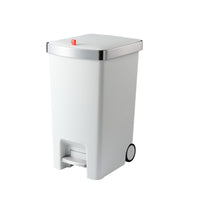 Step Pedal Container Hands-No-Touch Pedal Trash Can Fitted Lid for Kitchen