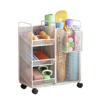 瑜伽垫收纳筐健身运动器材置物架带轮可移动收纳架体育用品整理架