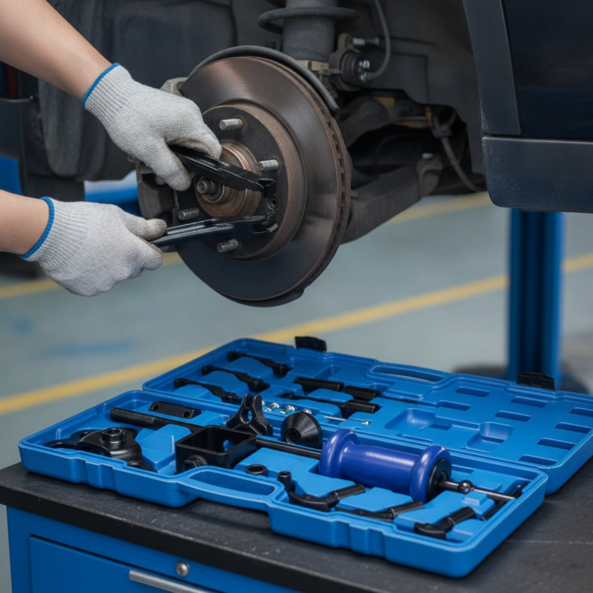 Heavy-Duty Slide Puller Set | Molded, for Workshop