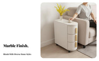 Narrow Rolling Cart Space-Saving 3-Tier Narrow Storage Unit Modern Design