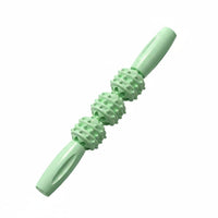 Handheld Fitness Massage Portable Roller with Ridged Balls Travel-Friendly Massage Roller with Handle for Athletes