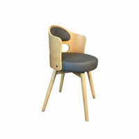 Swivel Chair with Exposed Back Tapered Legs Vanity Stool Soft Comfort