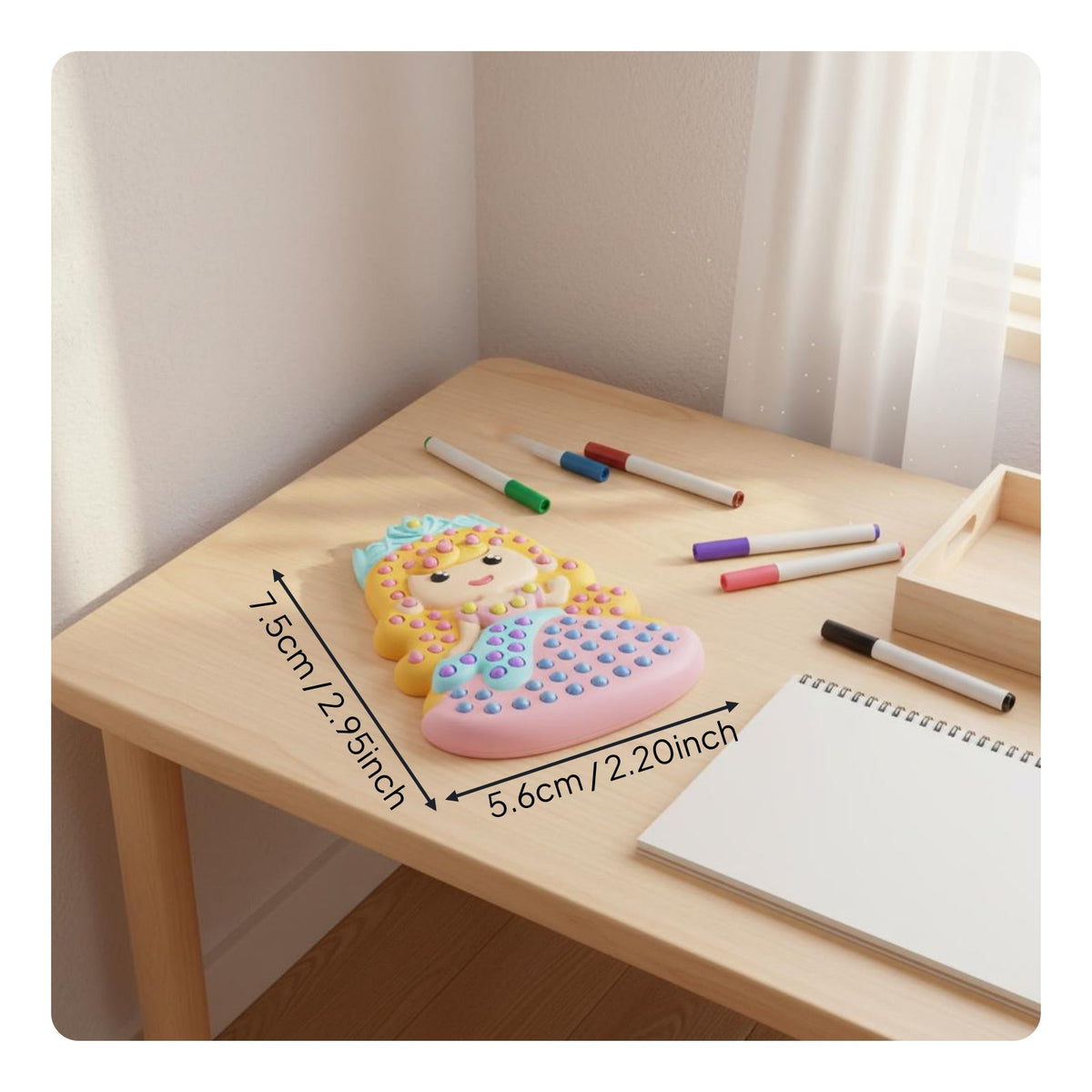 dotting Bead Craft Set Cute Cartoon Designs dotting Paint Craft Bead Art supply Creative Projects for Kids, Girls