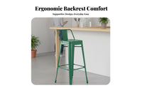 Built-in Footrest Industrial Bar Table and Stool Set Sturdy Construction Industrial High-Top Table Minimalist Aesthetic Commercial Furniture Heavy-Duty for Interior Designers, Apartment Dwellers, Coffee Shop, Restaurant, Small Areas, Dining Area