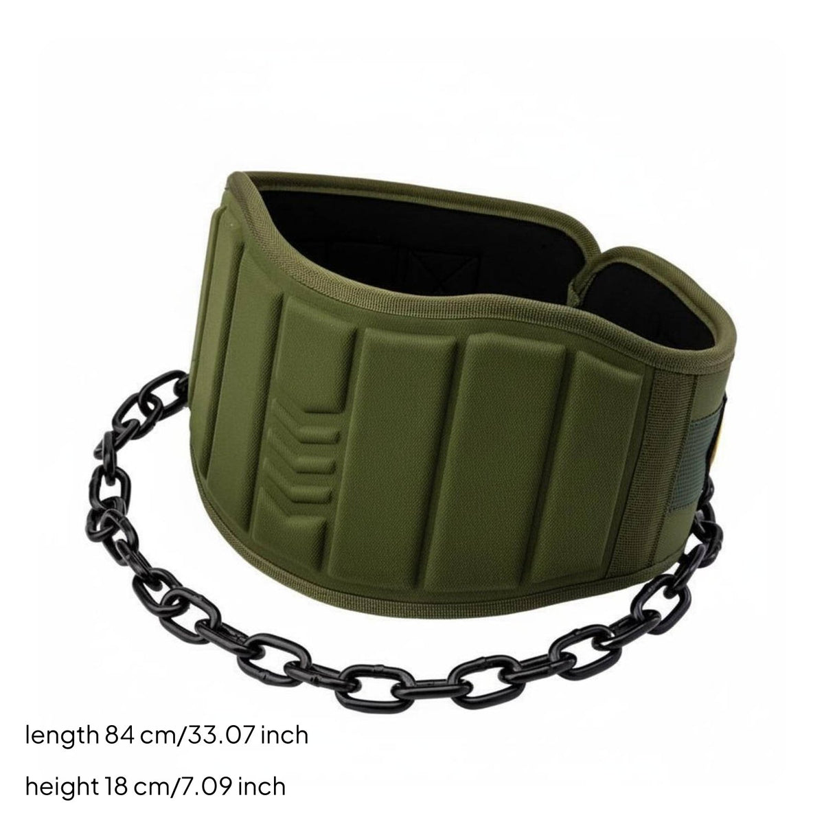 Heavy Duty Weight Training Belt with Chain Locking Carabiners Chain Weighted Belt Adjustable Fit Padded for Weightlifters, Bodybuilders, Athletes, Gym, Workout