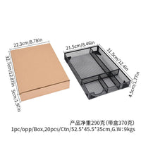 Fully Wrapped A5 Storage Tray File Organizer Desktop Multi-purpose Box