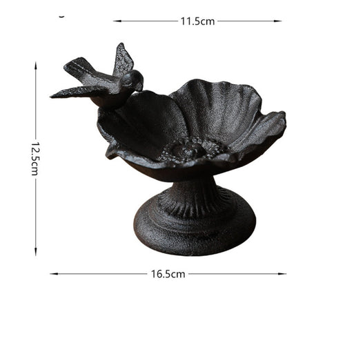 Cast Iron Foliage Feeder Outdoor Use Garden Decor Weather-Resistant for Yard