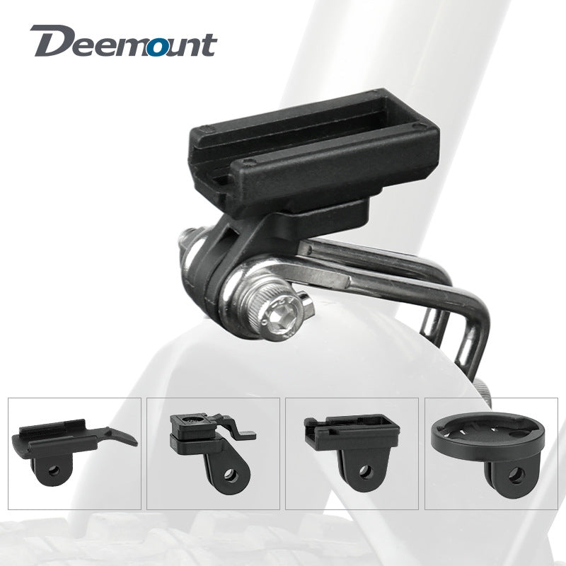 Road Bike Front Fork Light Mount with Bracket and Computer Mount Adapter
