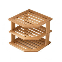 Countertop Display Rack Multi-Functional Tiered Wooden Shelf Rustic