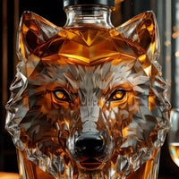 Wolf Head Bottle Decorative Wolf Statue Decanter Collectible