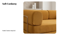 Convertible Design Fold-out Modular Floor Couch Space-Saving Foldable Floor Sofa Two-in-Single-Use Household Furniture Retro Design for Apartment Dwellers, Overnight Guests, Living Room, Small Apartments, Entertainment Area, Home Office