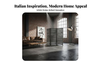 Airy Design Woven Rope Panel Screen Italian Inspired Woven Panel partitionr Creates Light and silhouette Effects Room Partition Provides Privacy for Interior Decorators, Homeowners, Renters, Bedroom, Studio Apartment, Reception Area