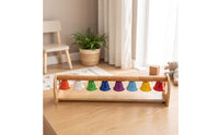 Wooden Percussion Toy Sturdy Toy with Metal Bells Educational Bells for Playroom, Classroom