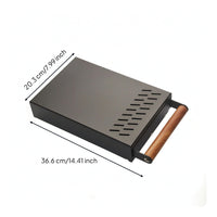 Coffee Grounds Espresso Grounds Drawer with Wooden Handle Minimalist Espresso Compact Container for Cafes