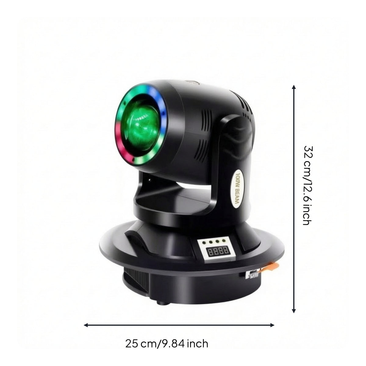 Beam Light with Prism Lens 100W Moving Head Light with Prism Moving Head with Dual Yokes 12 Channel Rotating for DJs, Discos