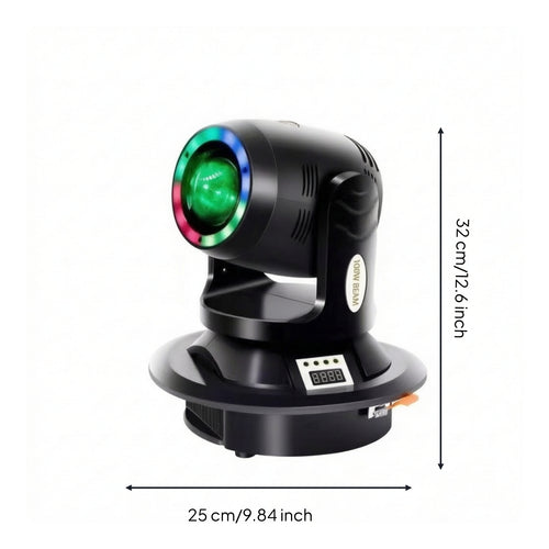 Beam Light with Prism Lens 100W Moving Head Light with Prism Moving Head with Dual Yokes 12 Channel Rotating for DJs, Discos