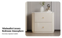 Oval Storage Cabinet Minimalist aesthetic Bedside Table sturdy Construction