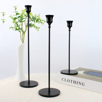 3 Pieces Taper Candle Holder Set Slender Candlestick Holder Set Sleek