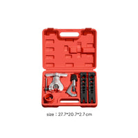 Metric and Imperial Brake Pipe Flaring Kit Complete Pipe Flaring Tool Set Universal Tubing Expander Set with Case Heavy-Duty for Garage