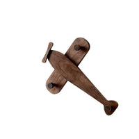 Cute Solid Wood Airplane Hook, No-Drill Wall Mount for Hats, Bags, and Coats