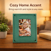 Plush Photo Frame, Handmade Fabric Lace