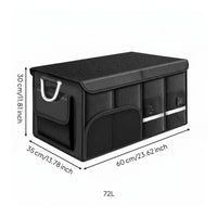 Trunk Storage Box Large Capacity Foldable Car Organizer Multi-Compartment