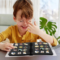Portable Felt Brooch Display and Storage Book with Holes
