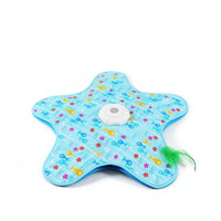 Cat Play Mat Pet-Safe Cat Toy with Teaser Wand Electric Teaser Wand Long-Lasting Stable for Cats