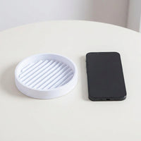 Round Plant Pot Saucer, Plastic, Flower Pot Saucer, For Indoor Gardening, 4cm Height, White