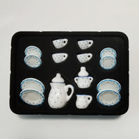 Dollhouse Mini Ceramic Tea Set for Pretend Play