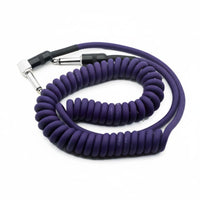 Noise Canceling Male to Male Guitar Cord Stable Transmission Transfer Coiled Guitar Cable Right-Angle Instrument Lead for Stage Performance, Studio Recording