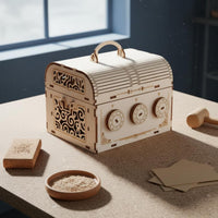 3D Wooden Brain Teaser Box Brain Teaser Wooden Code Box Decorative