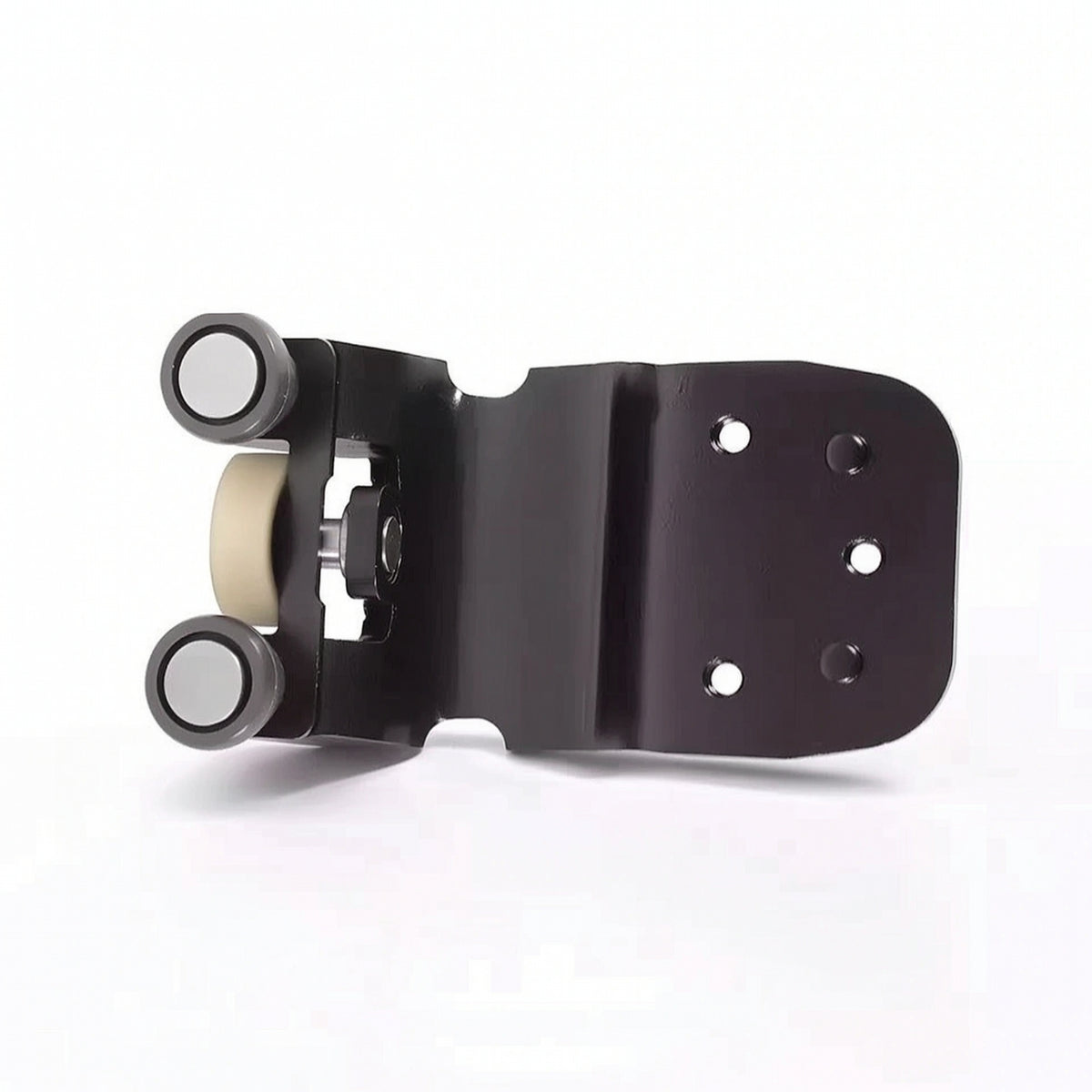 Black Roller Guide Bracket Compact Door Roller with Bracket Long-Lasting Hardware Smooth for Mechanics, DIYers