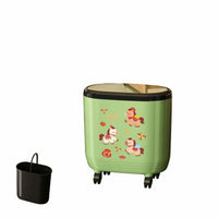 Decorated Waste Bin Cartoon Horse Wheeled Trash Bin Caster Wheels