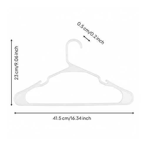 PP Plastic Hanger Long-Lasting White Plastic Clothes Hanger