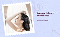 High Pressure Square Shower Head, Pressurized Handheld Rainfall Set for Bathroom and Home, Adjustable Settings