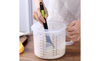 Measuring Cup with Lid Easy to Read Graduated Pitcher with Handle Large-Capacity Measuring Pitcher with Handle for Home Cooks, Pastry-Making