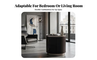 Round Cabinet with cruciform base Minimalist Design Nightstand for Entryway, Parents