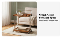 2-Tier Rolling Trolley Vintage-Century Design 2-Tier Rolling Organizer