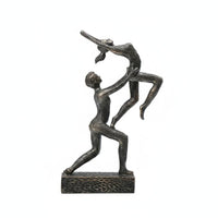 Gymnastics Lift Sculpture Timeless Home Accent Man Lifting Woman Statue Modern Design Abstract Couple Sculpture for Dancers, Office, Bookshelf