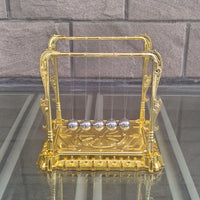 金色牛顿摆创意金属工艺品摆件 家用办公桌装饰品 科学益智摆设