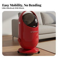 Wheeled Trash Can with Lid Large Capacity Wheeled Trash Bin Rolling Garbage Can Silent Caster Wheels Tall Rolling Waste Bin