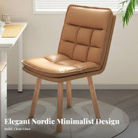 Wooden Rolling Chair Curved Backrest Office Furniture Ergonomic Design