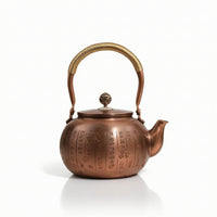 Copper Teapot Hammered Cookware Nonleak-Drip-Free for Hosts