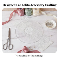 Pleated Ribbon Rosette Maker Reusable Circular Ribbon Pleating Template Rosette Making Guide Plate for Crafters, Scrapbooking