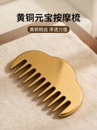 Solid Brass Gua Sha Massage Comb for Head and Scalp