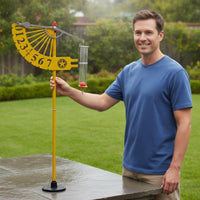 Dynamic Rain Gauge Moving Pointer Outdoor Decor Clear Scale for Patio