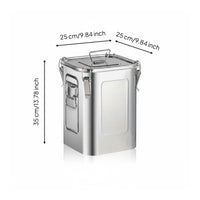Stainless Steel Bucket Easy to Tidy Rectangle Steel Bucket Metal Pail