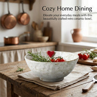 Retro Ceramic Bowl, 6-inch Heart Shape