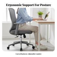 Ergonomic Mesh Swivel Chair Reclining Backrest for Study Room, Students, Gamers